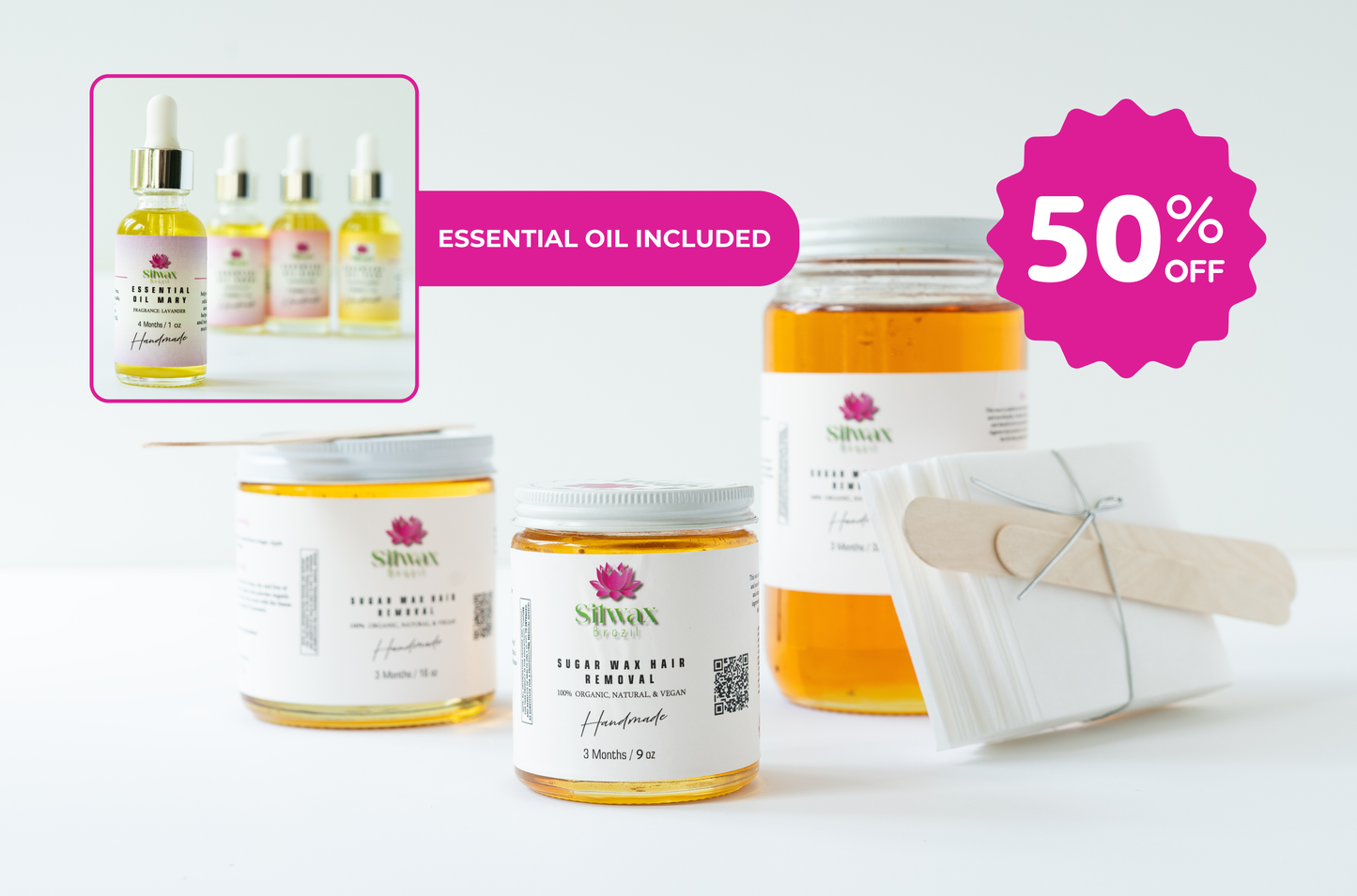 Sugar Wax + Essential Oil Kit